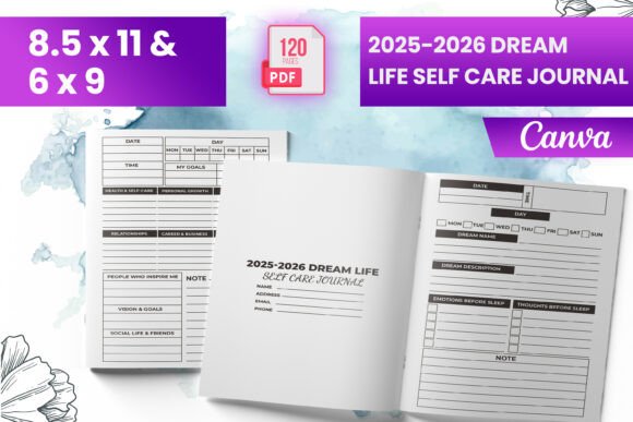 2025-2026 Dream Life Self Care Journal
