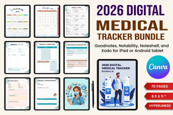2026 Digital Medical Tracker Bundle: Your All-in-One Health Companion