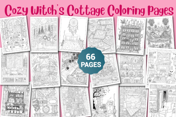 Cozy Witch’s Cottage Coloring Pages: A Magical Escape for Creatives
