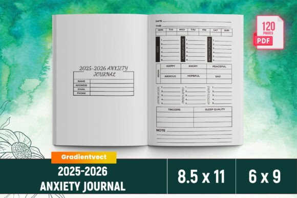 KDP 2025-2026 Anxiety Journal Canva