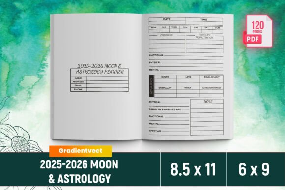 KDP 2025-2026 Moon Astrology Canva