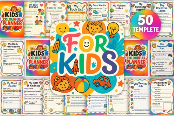 Kids Colorful Planner Canva KDP: Making Planning a Joyful Experience for Children