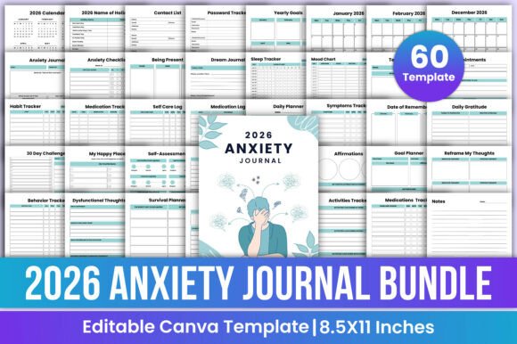 The 2026 Anxiety Journal Bundle: A Powerful Tool for Mental Wellness