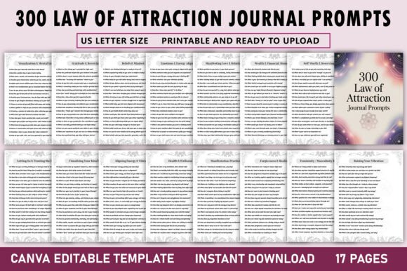 Unlock Your Inner Power with 300 Law of Attraction Journal Prompts