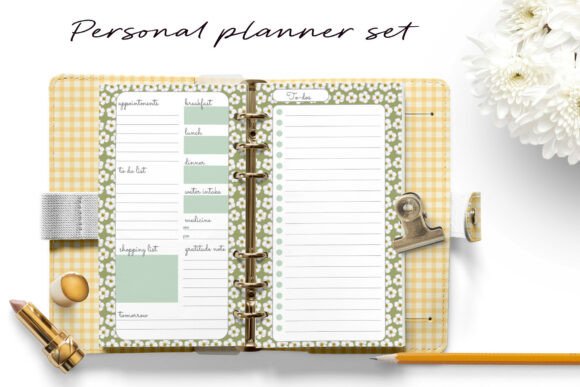 White Flower Personal Planner Insert: A Practical Tool for Organized Workflow
